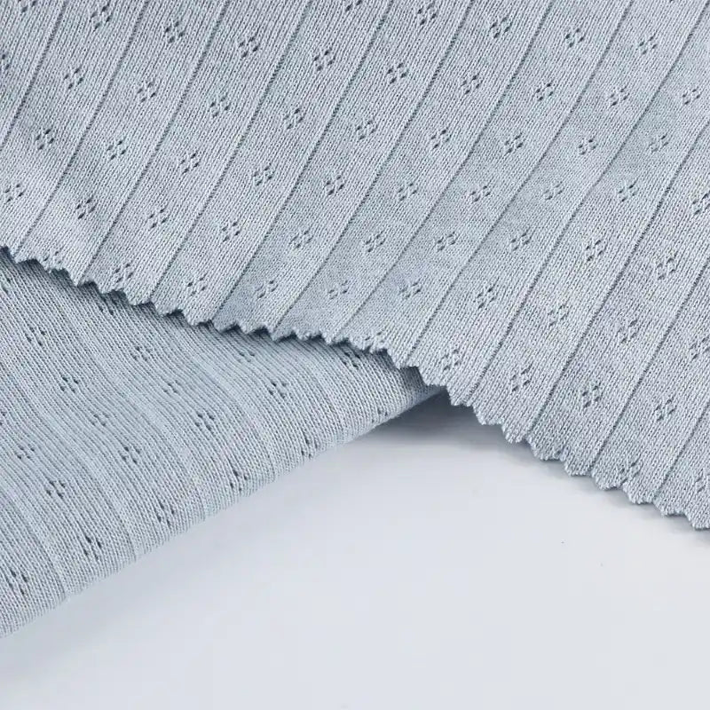 Pointelle Cotton Jersey Fabric Pure Color Knitted Fabric pointelle-cotton-jersey-fabric-pure-color-knitted-fabric