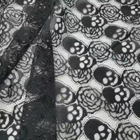 Skull Lace Fabric By The Yard