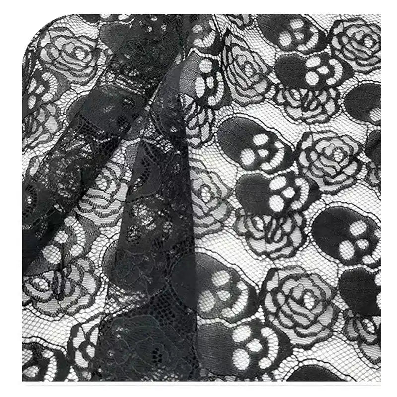 Skull Lace Fabric By The Yard