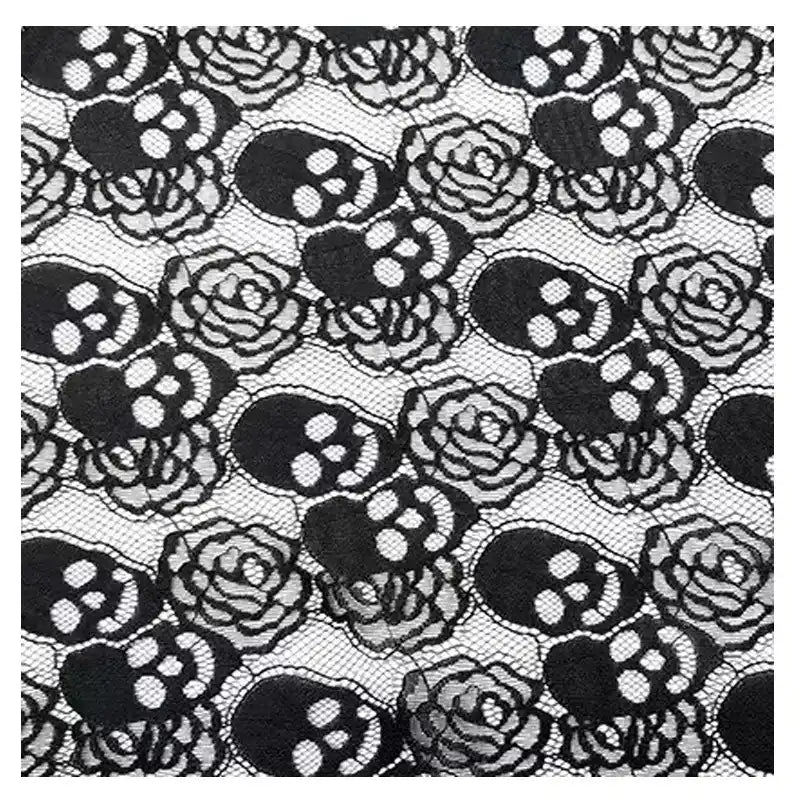 Skull Lace Fabric By The Yard