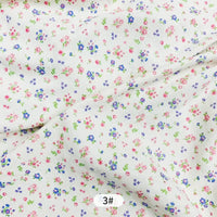 Small Floral Cotton Rib Knit Fabric By The Yard