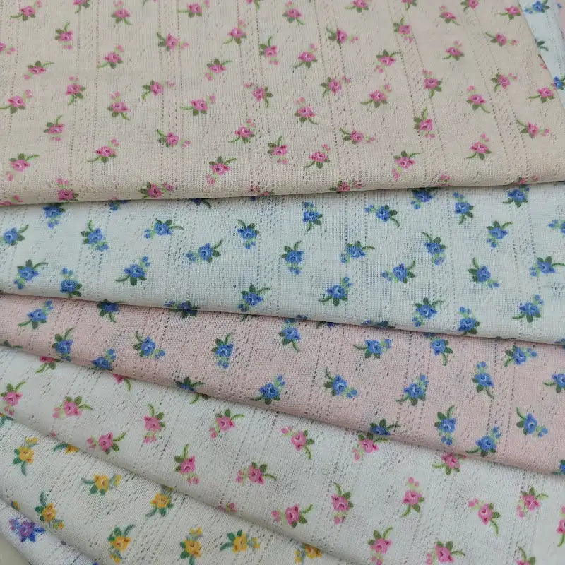 Small Floral Pointelle Fabric By The Yard