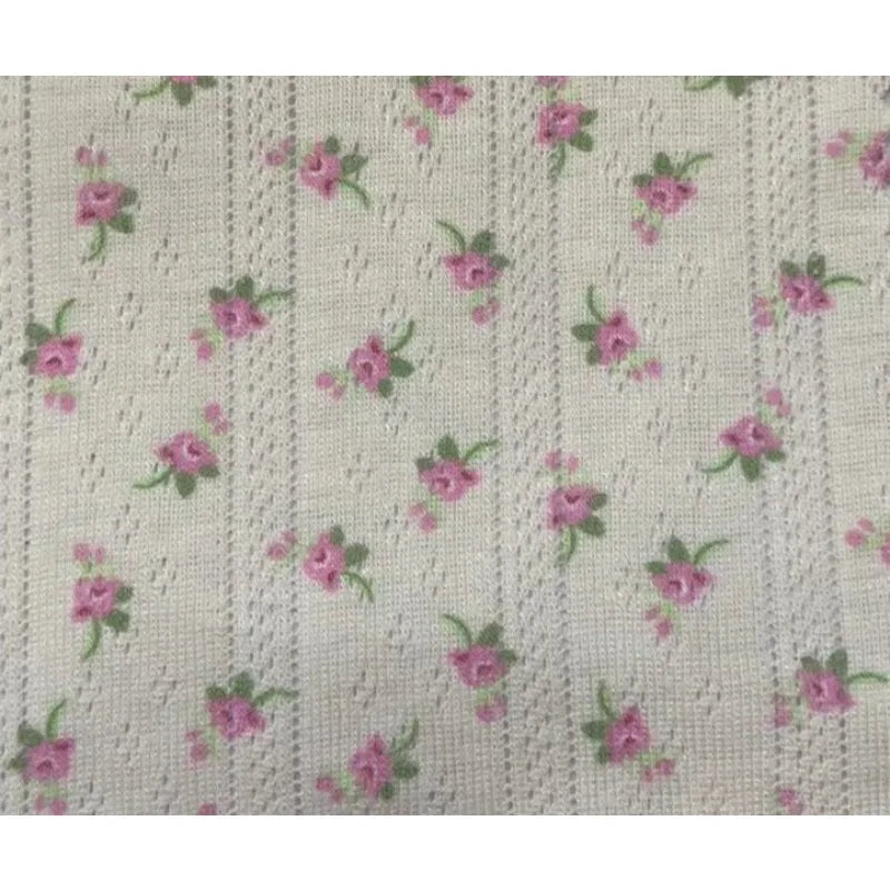 Small Floral Pointelle Fabric By The Yard