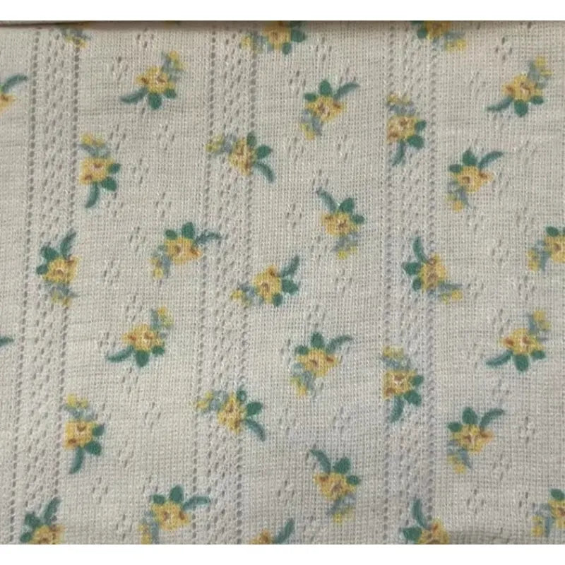 Small Floral Pointelle Fabric By The Yard