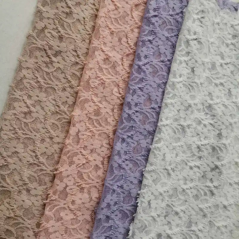 Small Flower Stretchable Lace Fabric By The Yard
