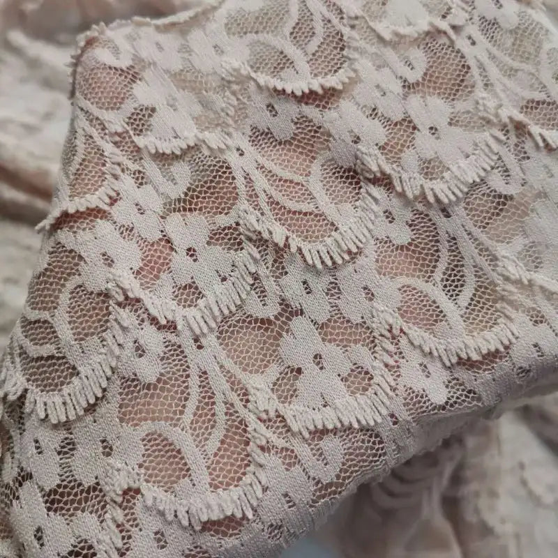 Small Flower Stretchable Lace Fabric By The Yard