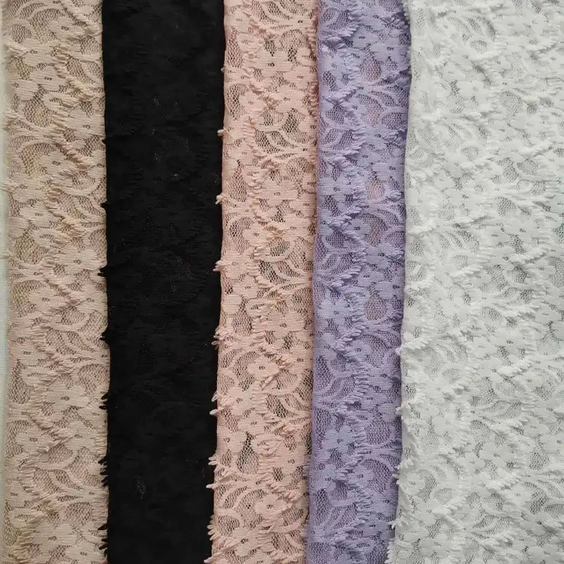 Small Flower Stretchable Lace Fabric By The Yard