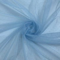 Small Polka Dot Tulle Fabric by the yard from Longan Craft is a colorful, soft polyester tulle ideal for dresses. Its airy texture and delicate dots make it perfect for ethereal wedding gowns or romantic veils.