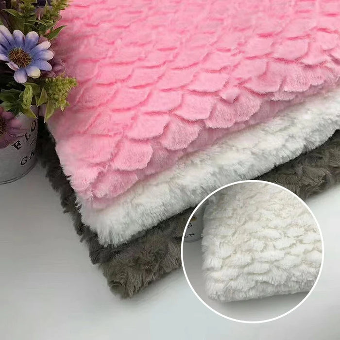 SoildColorPlushMermaidFabricByTheYard