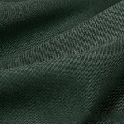 Close-up of Longan Craft's Solid Color Linen Lyocell Fabric by the Yard, a sustainable and breathable wrinkle-free twill textile with visible weave texture and soft folds, featuring subtle shading variations from draping.