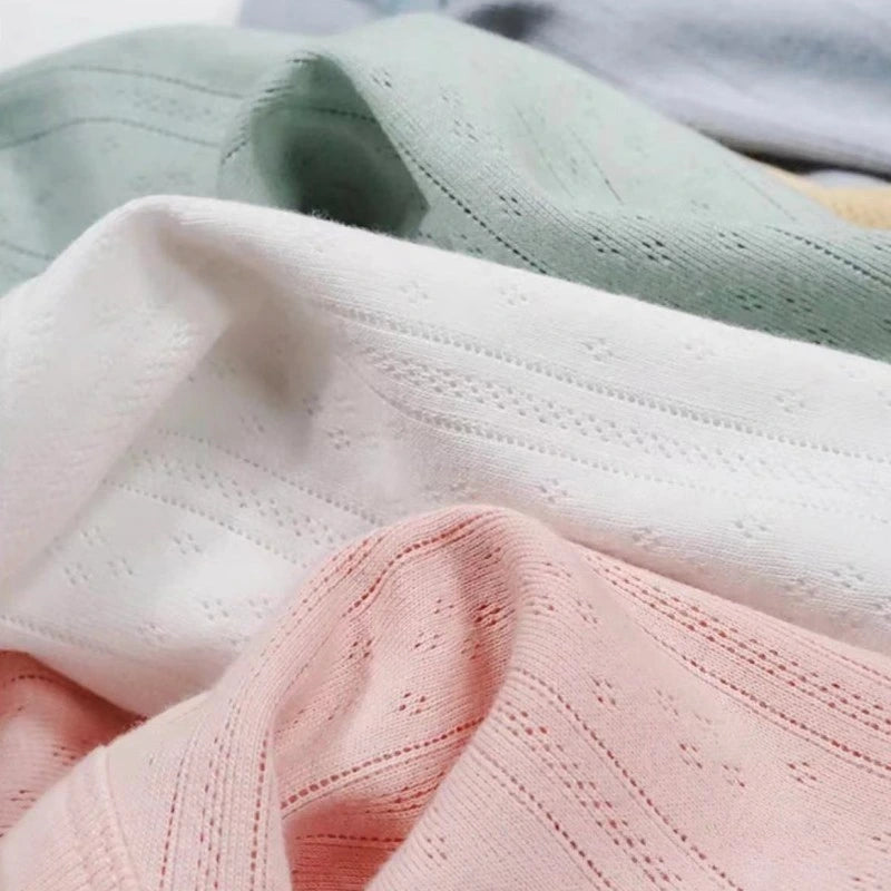 Solid Color Pointelle Rib Fabric By The Yard