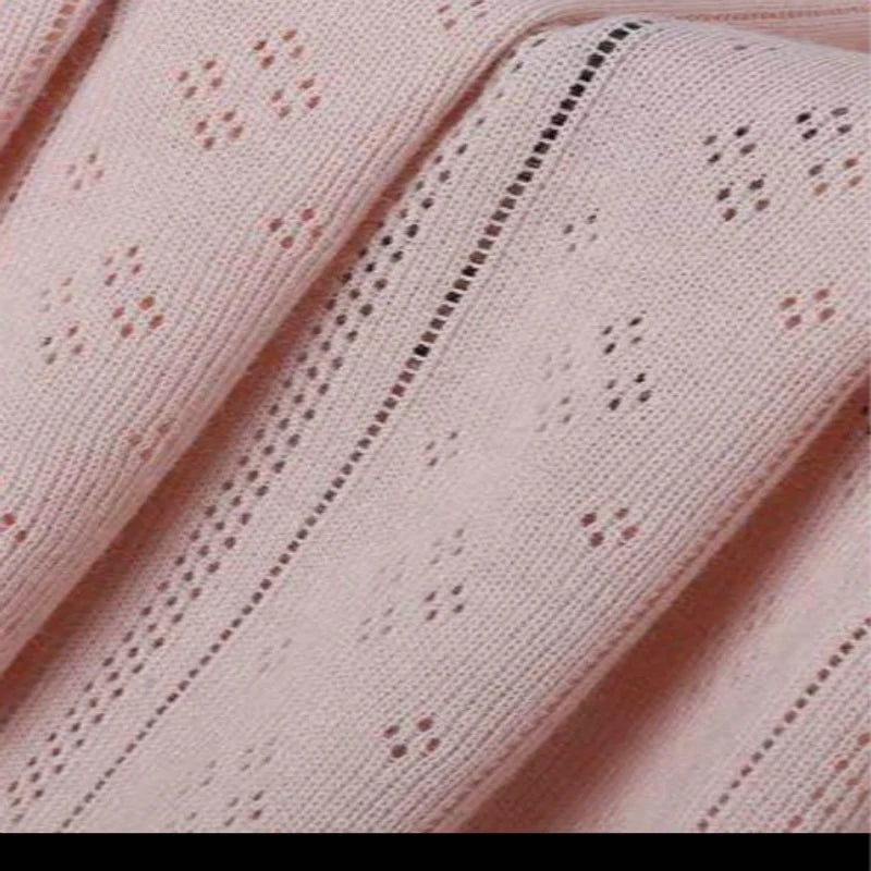 Solid Color Pointelle Rib Fabric By The Yard