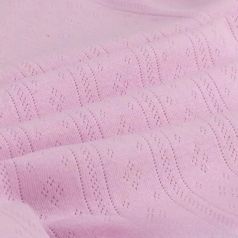 Solid Color Pointelle Rib Fabric By The Yard