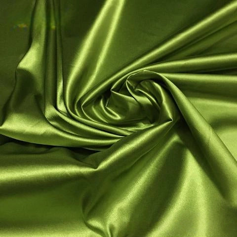 A close-up of Longan Craft’s Solid Color Polyester Satin Fabric By The Yard shows its silky stretch satin texture with gentle folds, reflecting light for a glossy look—perfect satin material for blouses.