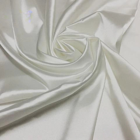 A close-up of Longan Craft Solid Color Polyester Satin Fabric by the Yard showcases its silky stretch satin texture in soft folds, reflecting light for a glossy, elegant look—perfect material for blouses.