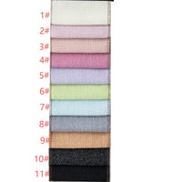 A vertical strip displays 11 solid color tweed fabric swatches by Longan Craft, labeled 1# to 11# in red on the left, ranging from light to dark shades. Ideal for suits or apparel using woven polyester tweed textile.