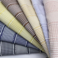 Solid Color Striped Seersucker Fabric By the Yard