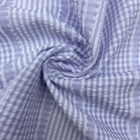 Solid Color Striped Seersucker Fabric By the Yard