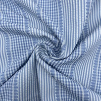 Solid Color Striped Seersucker Fabric By the Yard