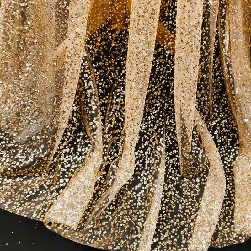 Sparkle Glitter Sequin Embroidered Tulle Fabric By The Yard Sparkle Glitter Sequin Embroidered Tulle Fabric By The Yard
