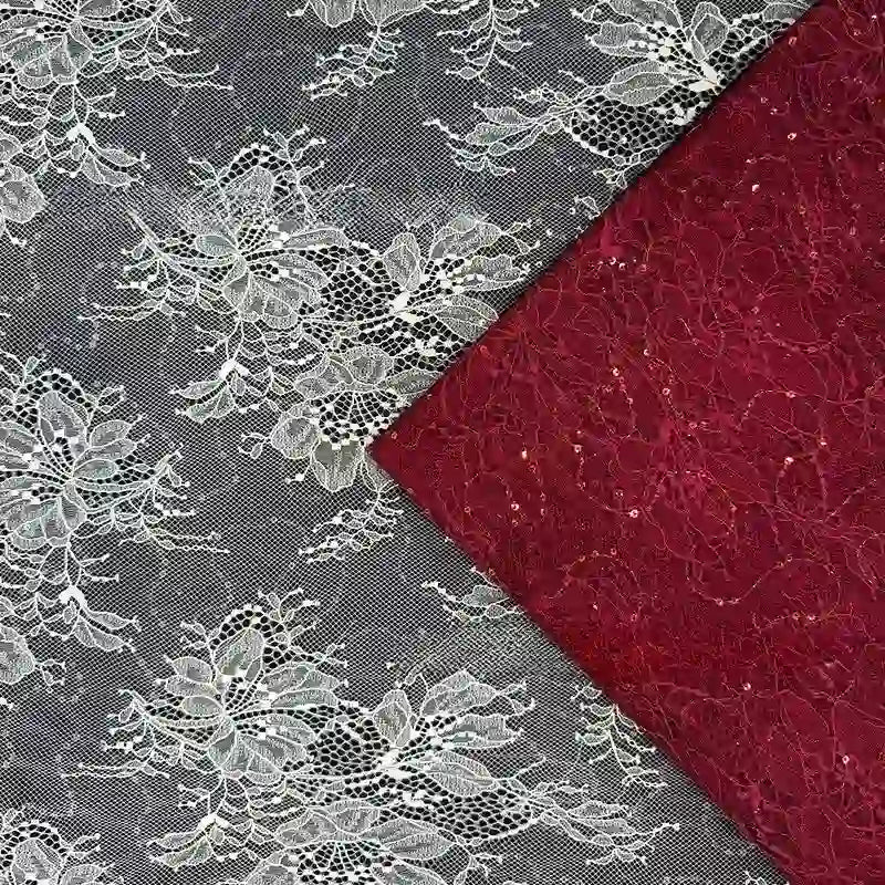 Sparkle Lace Fabric with Sequins