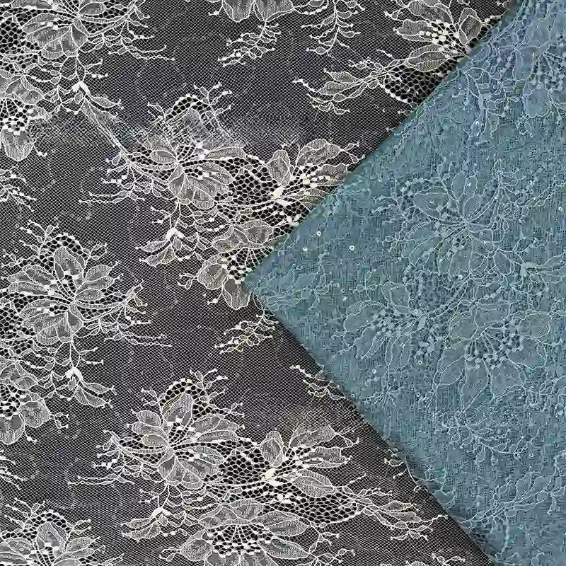 Sparkle Lace Fabric with Sequins