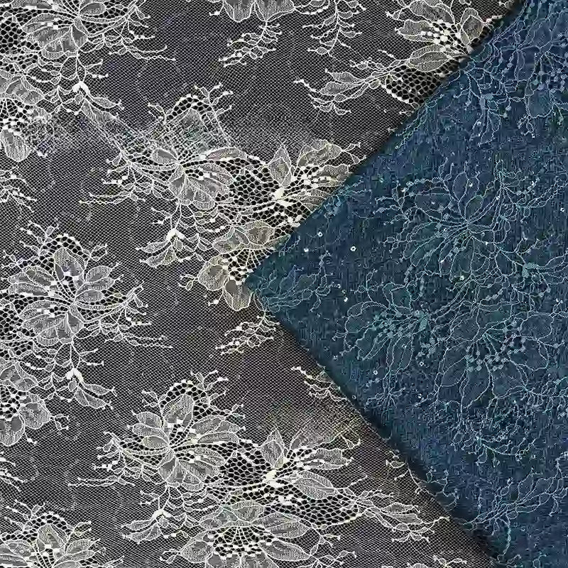 Sparkle Lace Fabric with Sequins