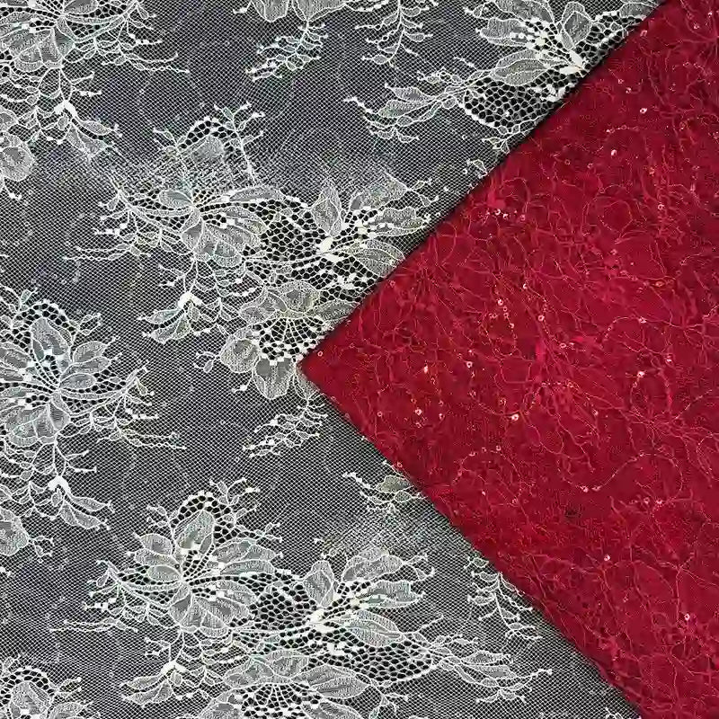 Sparkle Lace Fabric with Sequins