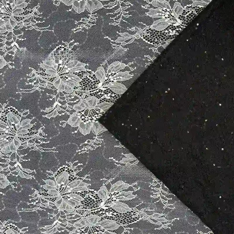 Sparkle Lace Fabric with Sequins