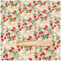Strawberry Rabbit Easter Fabric By The Yard