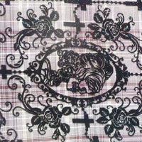 Longan Craft’s Stretch Floral Spandex Tulle Fabric by the Yard features richly patterned black flocked tulle with ornate florals—ideal for bridal gowns or fashionable dressmaking and unique embroidery projects.