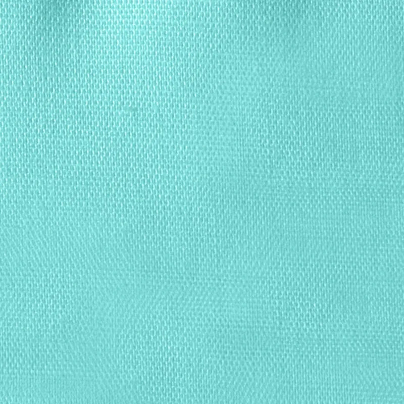 Close-up of Longan craft Stretch Poplin Fabric By The Yard shows its fine weave and smooth turquoise cotton stretch poplin surface, evenly lit and wrinkle-free—ideal plain material for apparel or quilting.