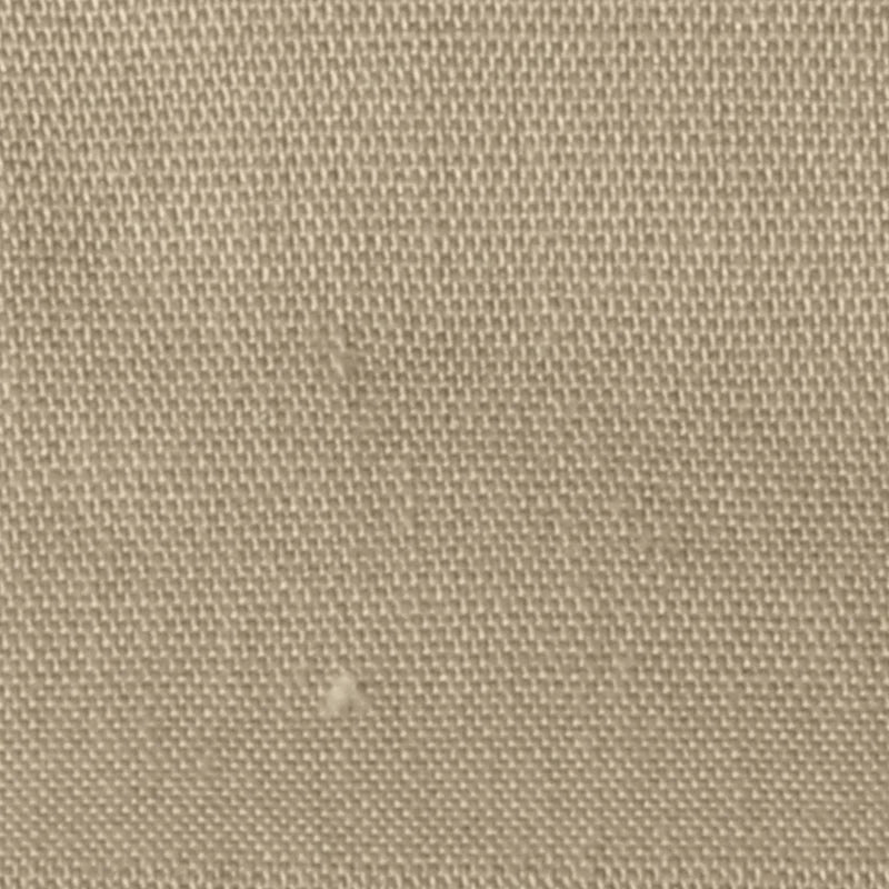 Close-up of Longan craft Stretch Poplin Fabric By The Yard, a beige cotton stretch poplin with a slightly rough, even texture and tightly packed threads; a small flaw is visible near the lower center. Ideal for apparel or quilting.