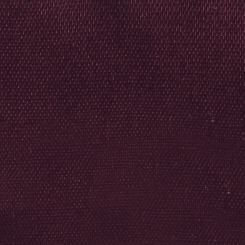 Close-up of Longan craft Stretch Poplin Fabric by the Yard, a dark maroon cotton stretch poplin with visible weave and textured surface, ideal for apparel and quilting. Lighting highlights its premium quality.
