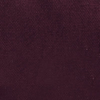 Close-up of Longan craft Stretch Poplin Fabric by the Yard, a dark maroon cotton stretch poplin with visible weave and textured surface, ideal for apparel and quilting. Lighting highlights its premium quality.