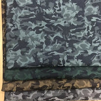 Stretch Jacquard Camo Denim Fabric