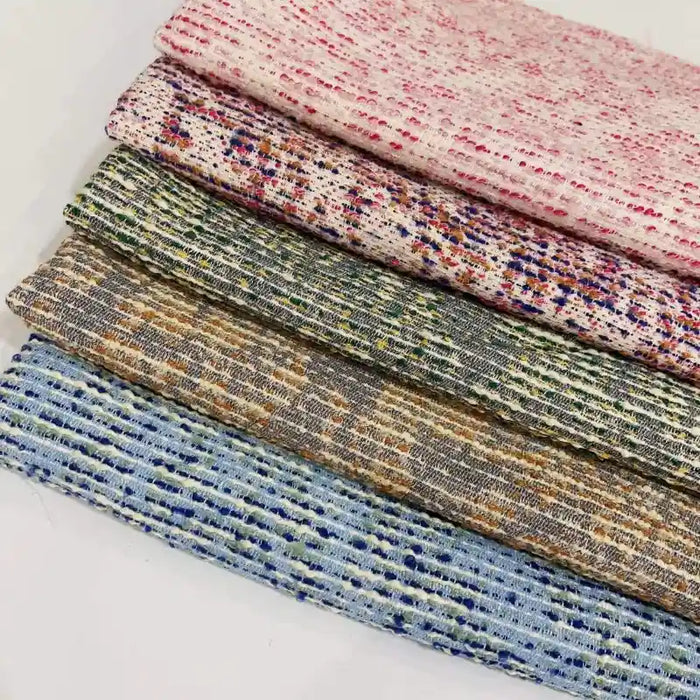 Striped Boucle Tweed Fabric By The Yard