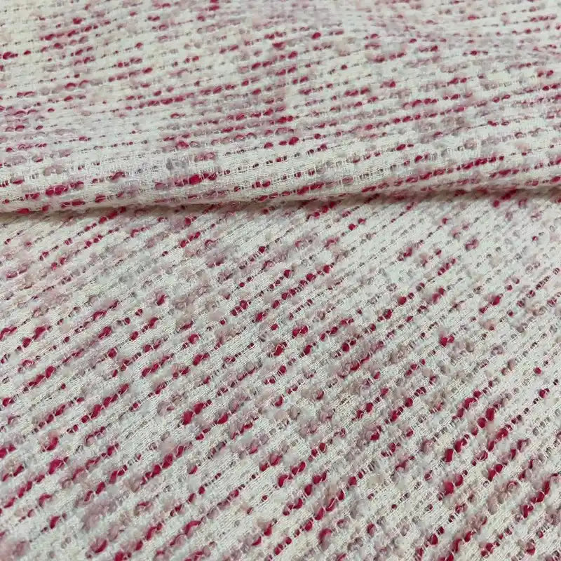 Striped Boucle Tweed Fabric By The Yard