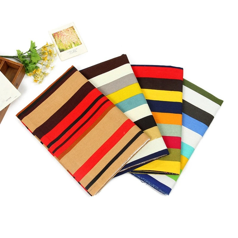 Striped Canvas Fabric By The Yard