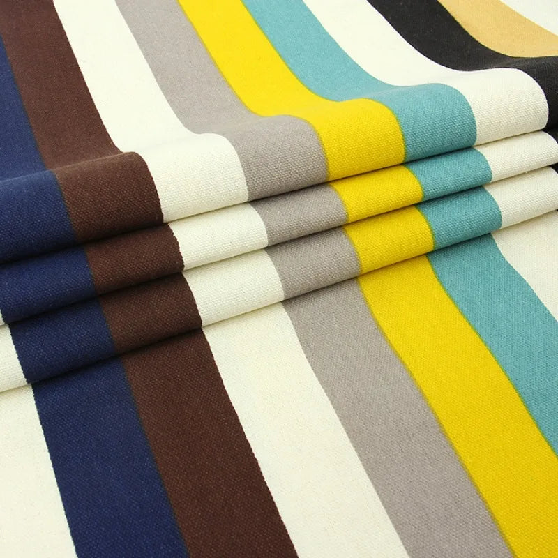 Striped Canvas Fabric By The Yard
