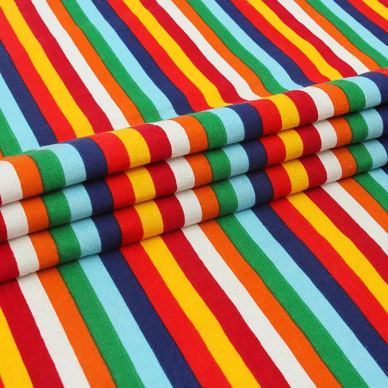Striped Canvas Fabric By The Yard