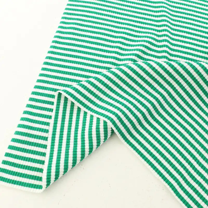 Striped Cotton Knit Ribbing Fabric By The Yard 