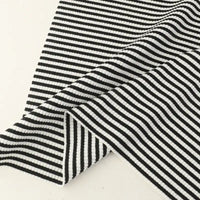 Striped Cotton Knit Ribbing Fabric By The Yard 