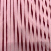 A close-up of Longan Craft's Striped Cotton Lawn Fabric By The Yard with vibrant vertical stripes, ideal for dressmaking projects or summer cotton shirting. This colorful printed lawn fabric adds stylish flair to your creations.