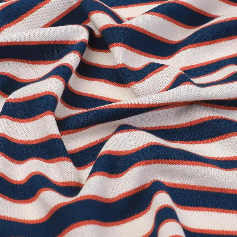 Striped Cotton Pique Fabric By The Yard