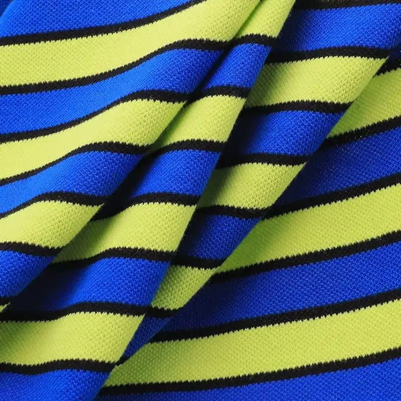 Striped Cotton Pique Fabric By The Yard