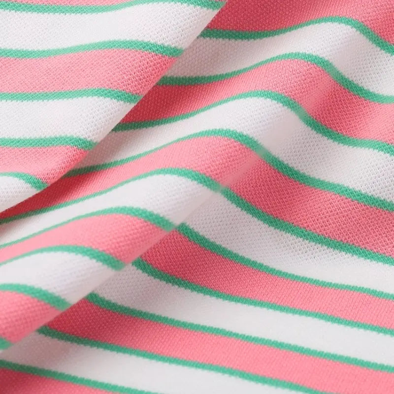 Striped Cotton Pique Fabric By The Yard