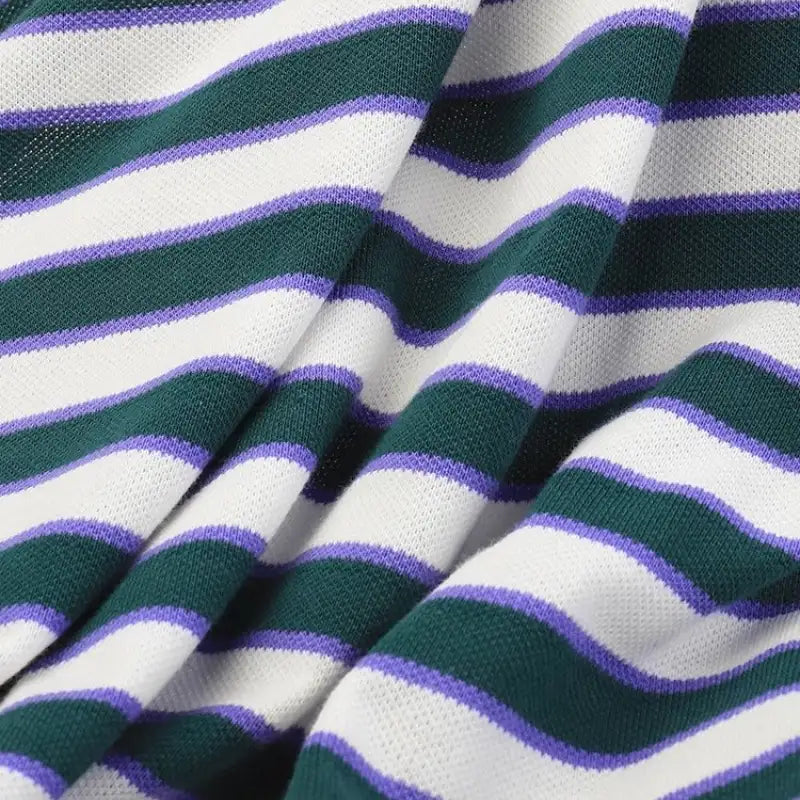 Striped Cotton Pique Fabric By The Yard
