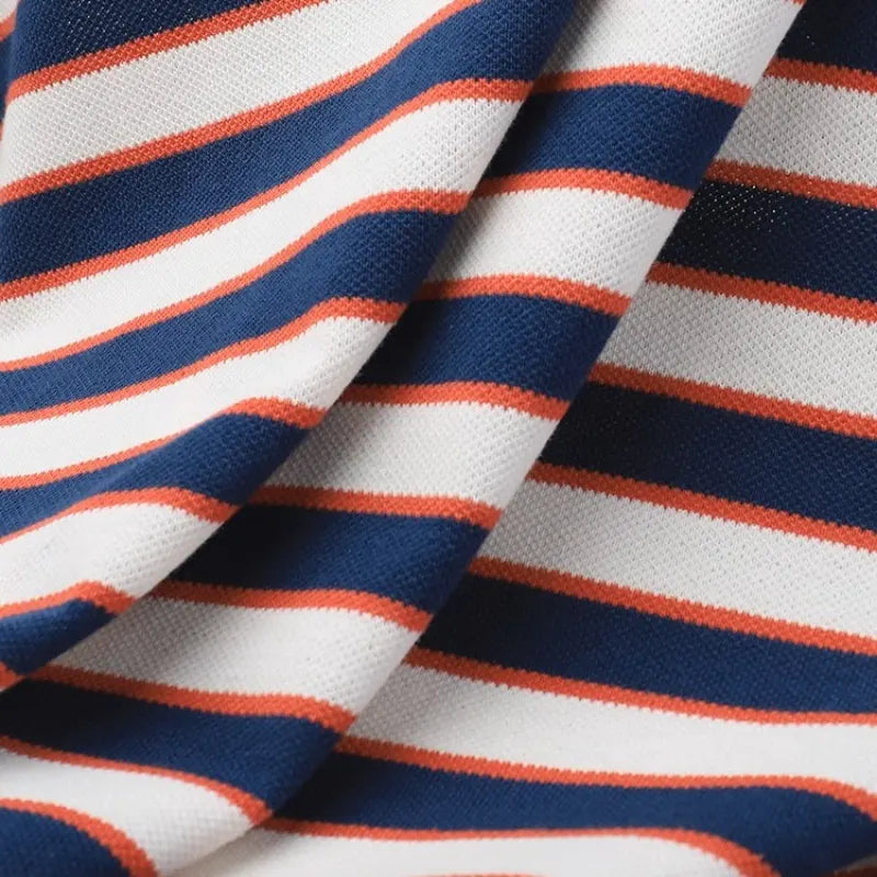 Striped Cotton Pique Fabric By The Yard