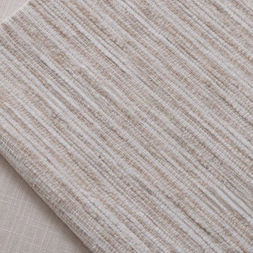 Close-up of Longan Craft Striped Jacquard Chenille Fabric By The Yard—a colorful, durable poly woven chenille material with a subtle striped texture, ideal for elegant and soft upholstery projects.